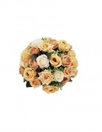 (R$36,00) Buquê Permanente Flor Pérola e Rose M