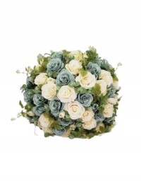 (R$42,00) Buquê Permanente Flor Azul e Pérola