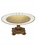 (R$35,00) Bandeja Pérola Pé Resina (A23 /D47cm)