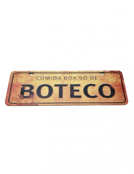 (R$4,00) Placa - Comida Boa Só de Boteco (L40xA13cm)
