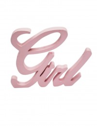 (R$8,00) Palavra Girl - Rosa Baby (A20 /L23 cm)