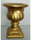 (R$ 15,00) Vaso Dourado Canelado M