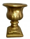 (R$ 15,00) Vaso Dourado Canelado M