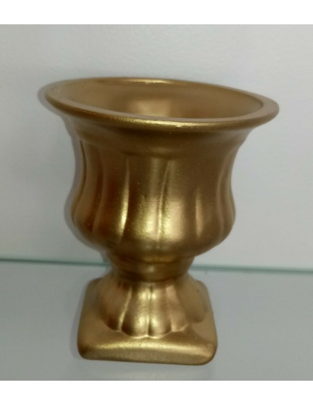 (R$ 6,00) Vaso Dourado Canelado PP
