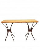 (R$60,00) Mesa Confraria Demolição Pé Ferro Envelhecido (1.80x0.60xA1.08m)