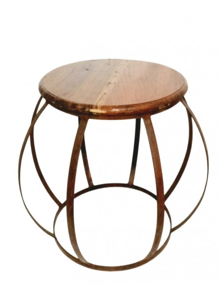 (R$20,00) Mesinha Centro Redonda Ferro / Madeira (D 53cm)