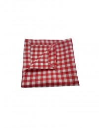 (R$3,20) Guardanapo Xadrez Vermelho/Branco (40x40cm)