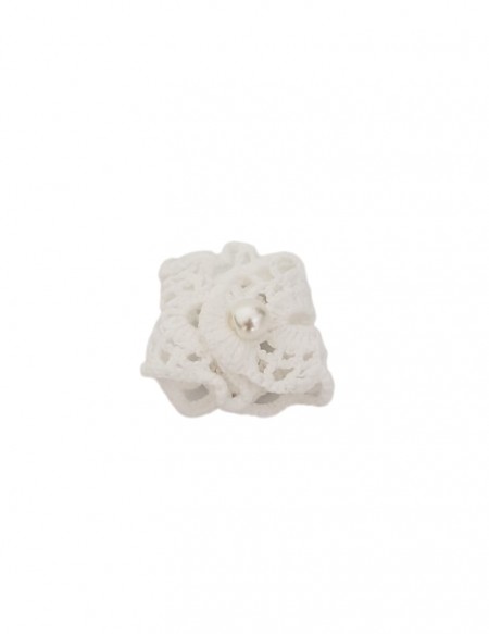 (R$1,00) Anel Guardanapo - Branco Crochê