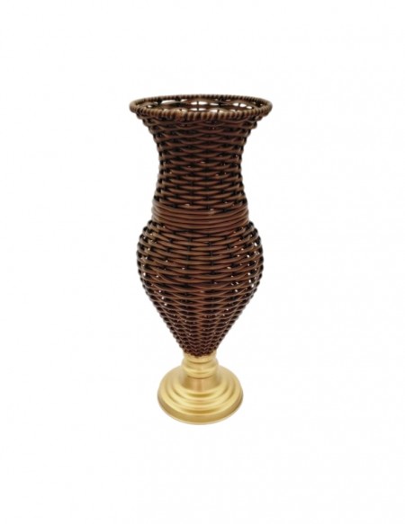 (R$35,00) Vaso Junco Detalhe (A47 / D16cm)