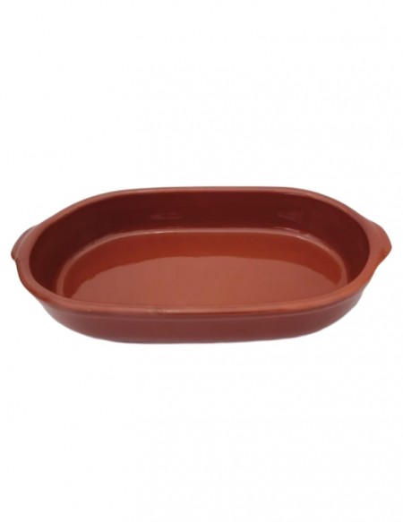 (R$15,00) Assadeira Oval Ceramica G (50x29cm)