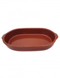 (R$24,00) Assadeira Oval Ceramica G (50x29cm)