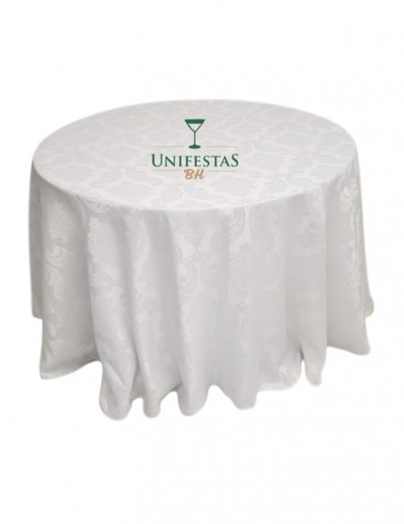 (R$12,00) Toalha Aparador Jacquard Branca (2.80m)