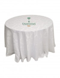 (R$22,80) Toalha Aparador Jacquard Branca (2.80m)