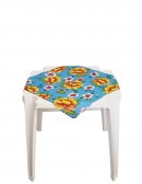 (R$2,00) Toalha Quadrada Chita Azul Floral (70cm)