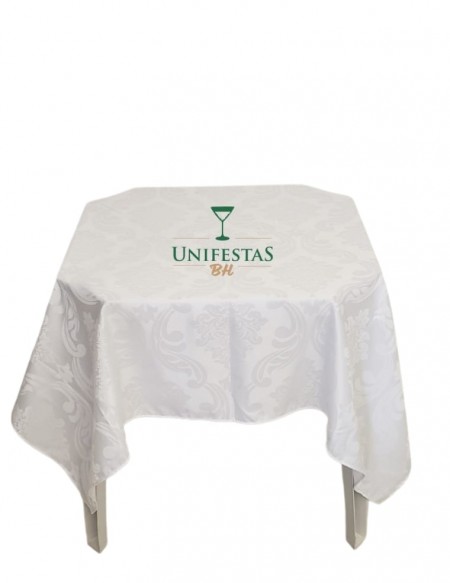 (R$5,00) Toalha Quadrada Jacquard Branca (1.50m)